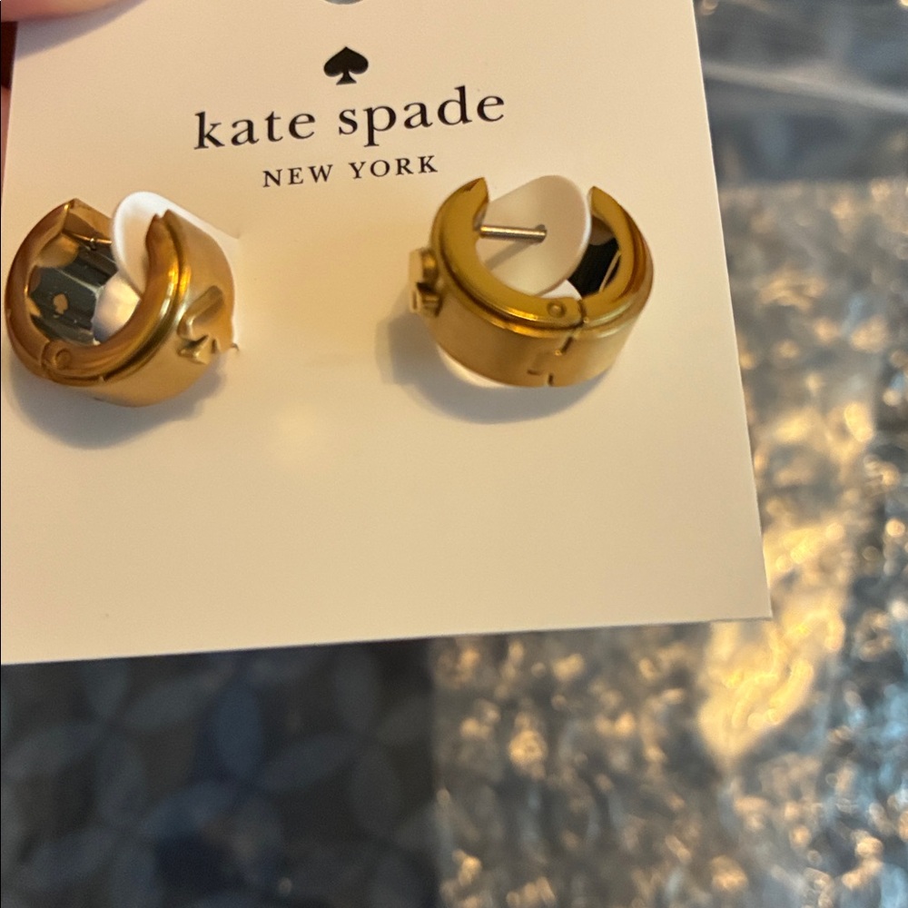 kate spade Gold Chunky Hinge Hoop Earrings - Picture 3 of 5